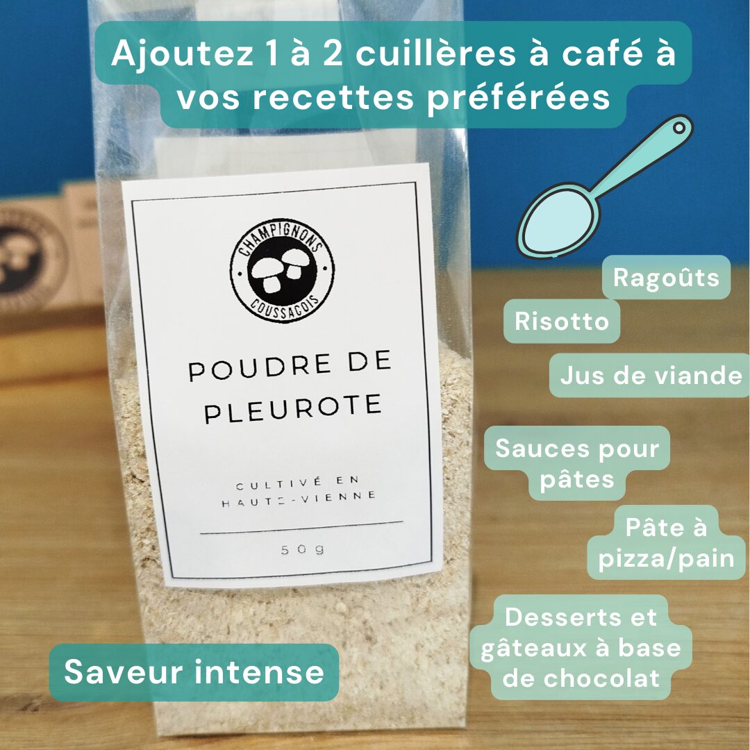 Poudre de pleurote  - cultivé en France